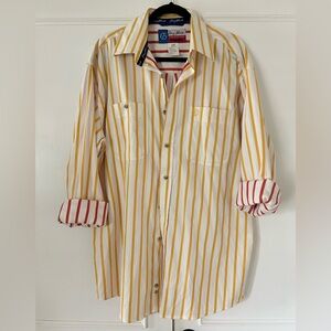 George Strait Cowboy collection striped button down. Size L. Like new condition